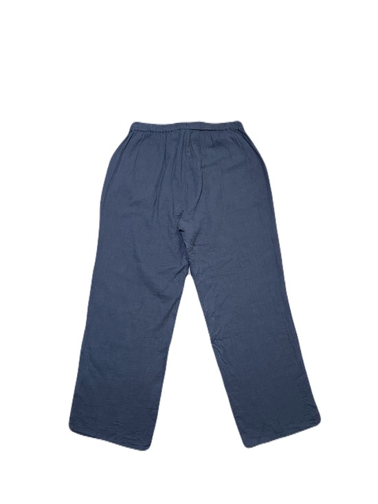 Quince Organic Cotton Gauze Straight Leg Pants Indigo Blue New With Tags Medium - Picture 2 of 6